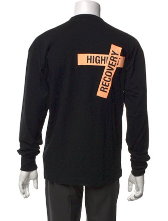 Palm Angels Graphic Print Mock Neck T-Shirt