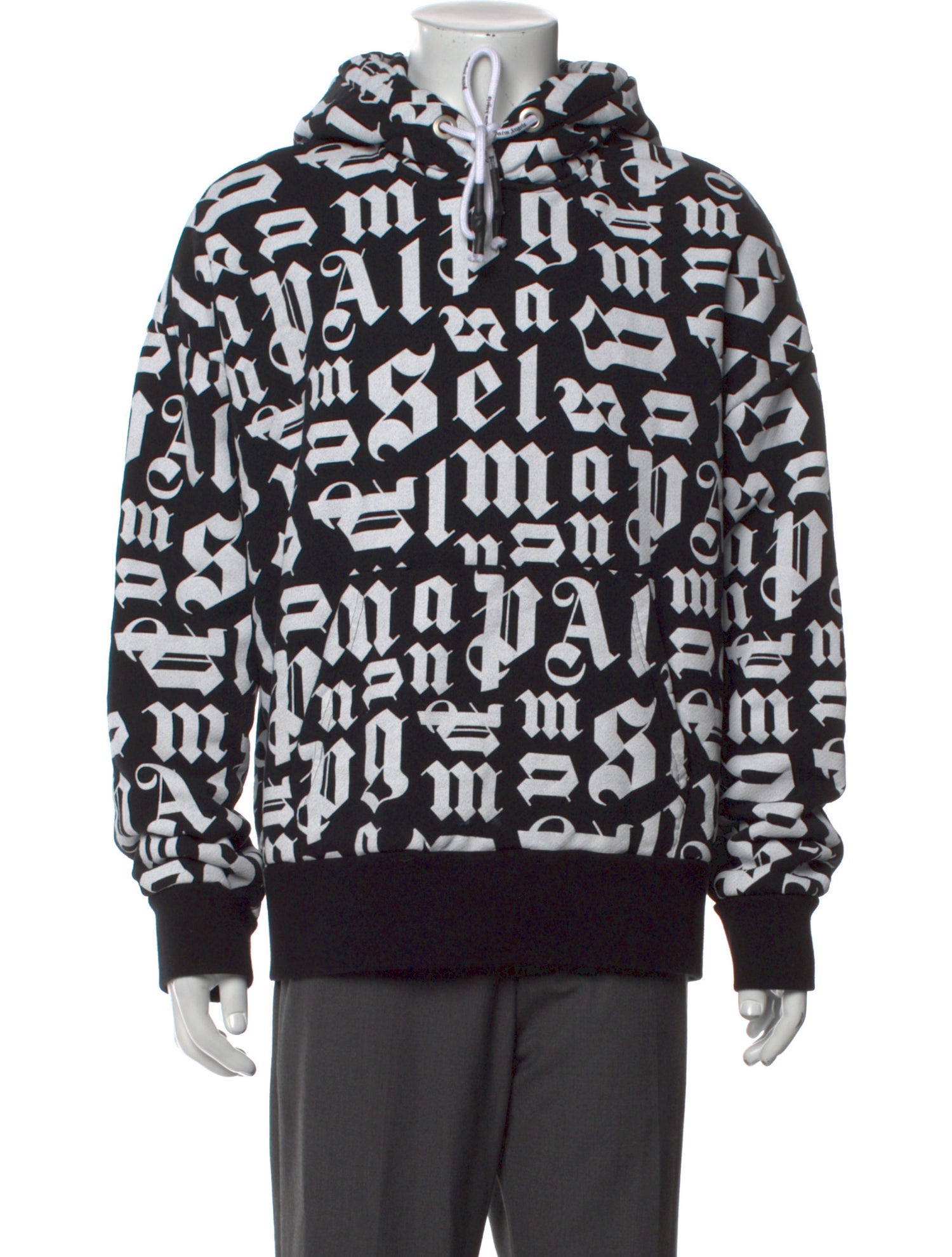 Palm Angels Printed Crew Neck Hoodie