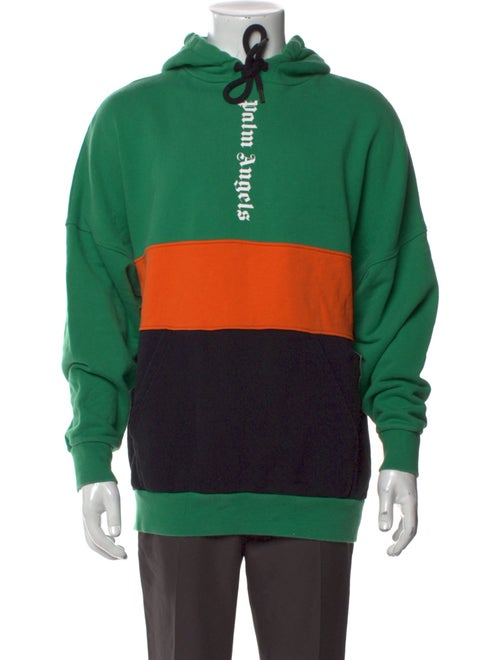 Palm Angels Colorblock Pattern Crew Neck Hoodie