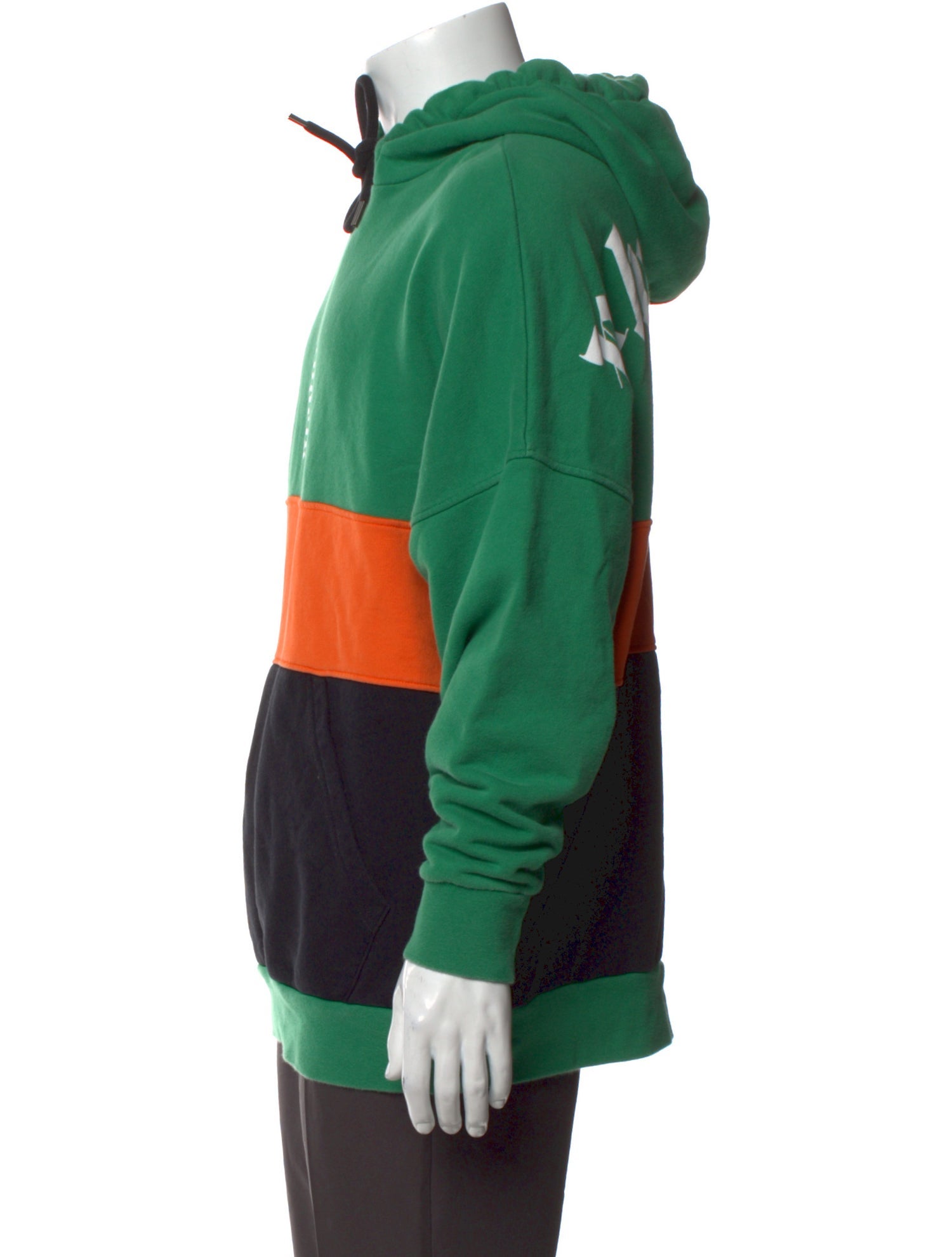 Palm Angels Colorblock Pattern Crew Neck Hoodie