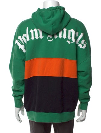 Palm Angels Colorblock Pattern Crew Neck Hoodie