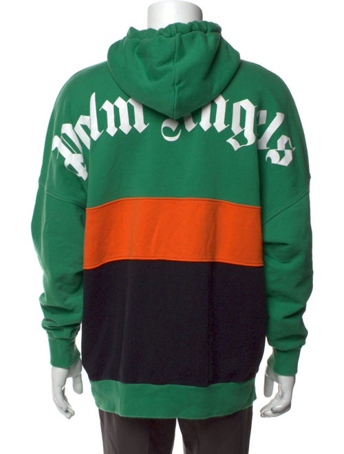 Palm Angels Colorblock Pattern Crew Neck Hoodie