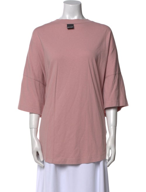 Palm Angels Bateau Neckline Three-Quarter Sleeve Top