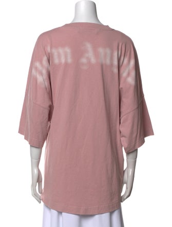 Palm Angels Bateau Neckline Three-Quarter Sleeve Top