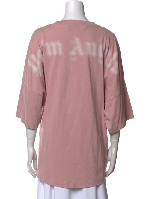 Palm Angels Bateau Neckline Three-Quarter Sleeve Top