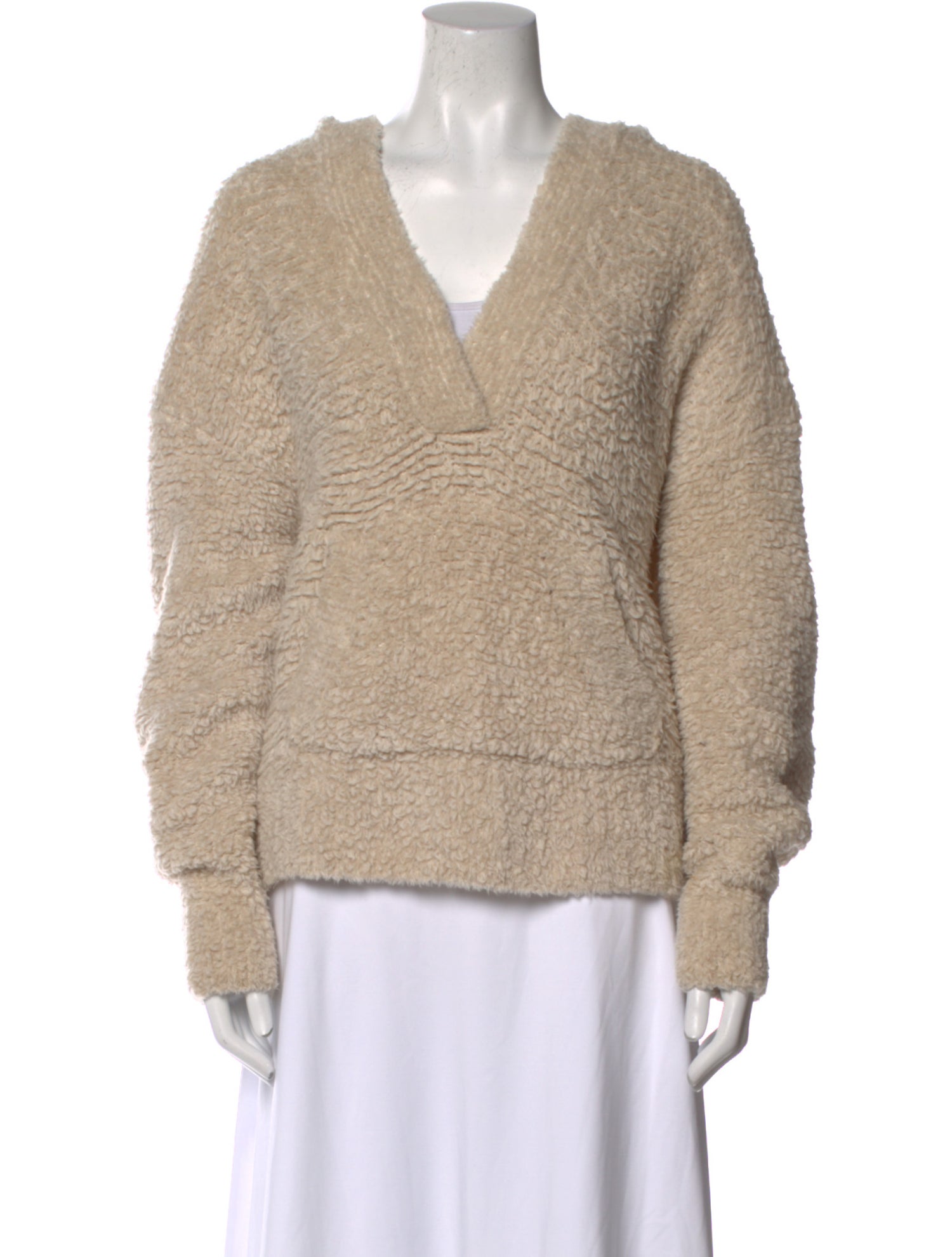 Palm Angels Virgin Wool V-Neck Sweatshirt