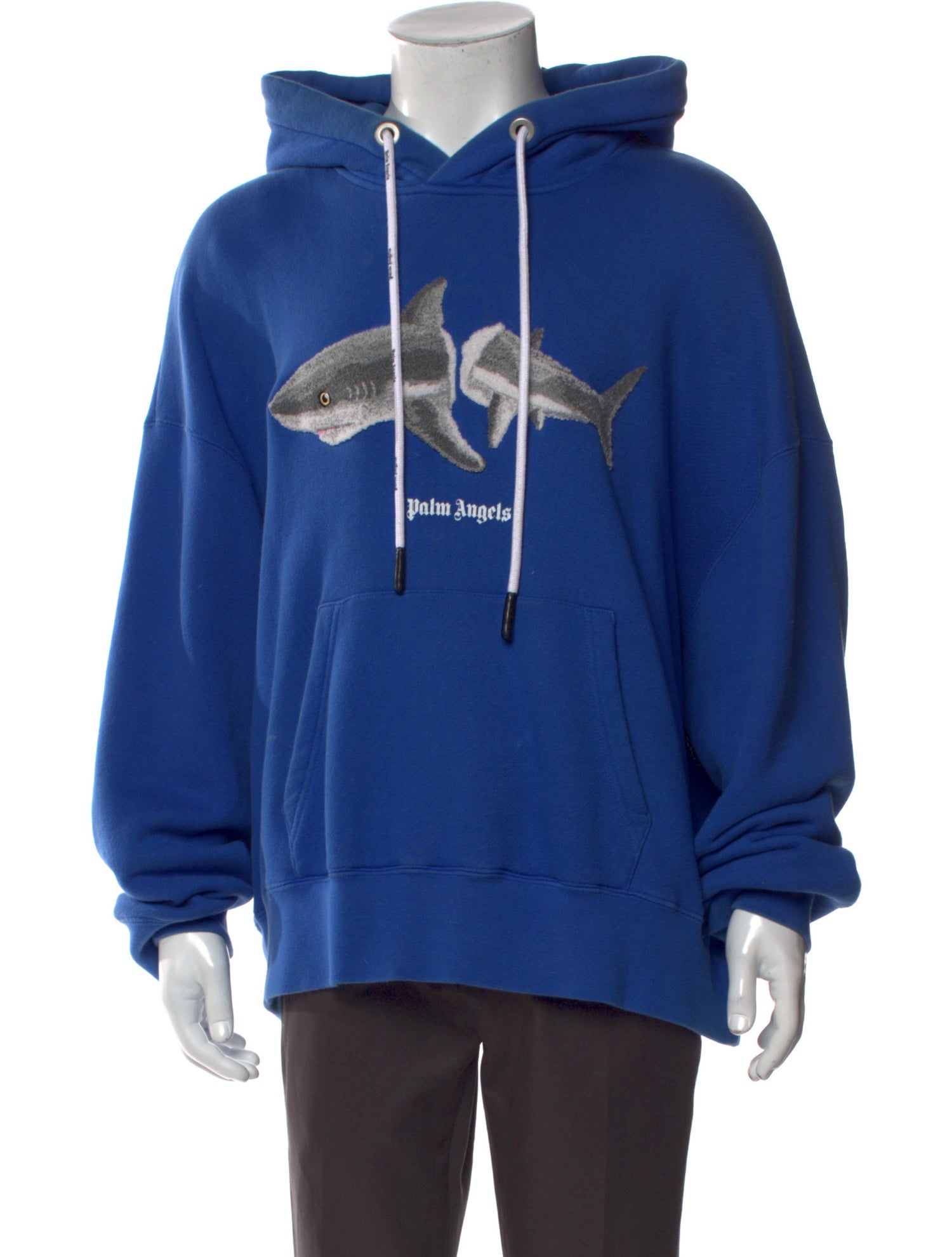 Palm Angels Graphic Print V-Neck Hoodie