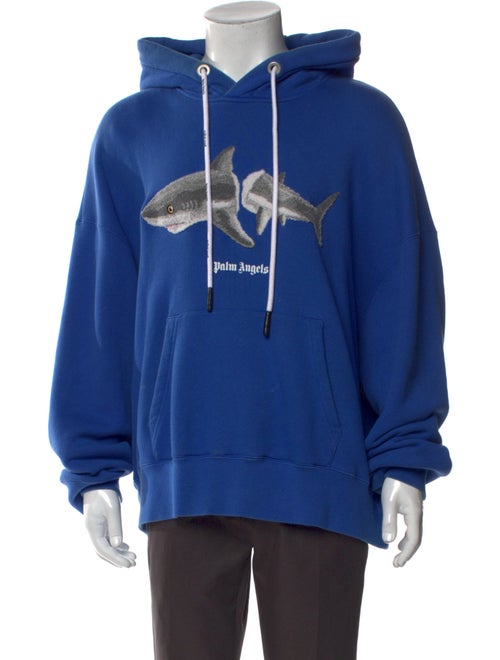 Palm Angels Graphic Print V-Neck Hoodie