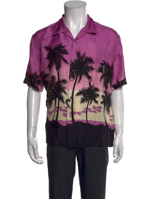 Palm Angels Silk Printed Shirt