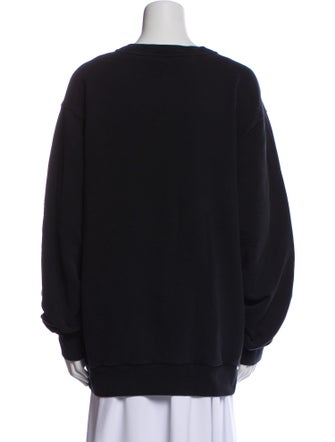 Palm Angels Graphic Print Crew Neck Sweatshirt