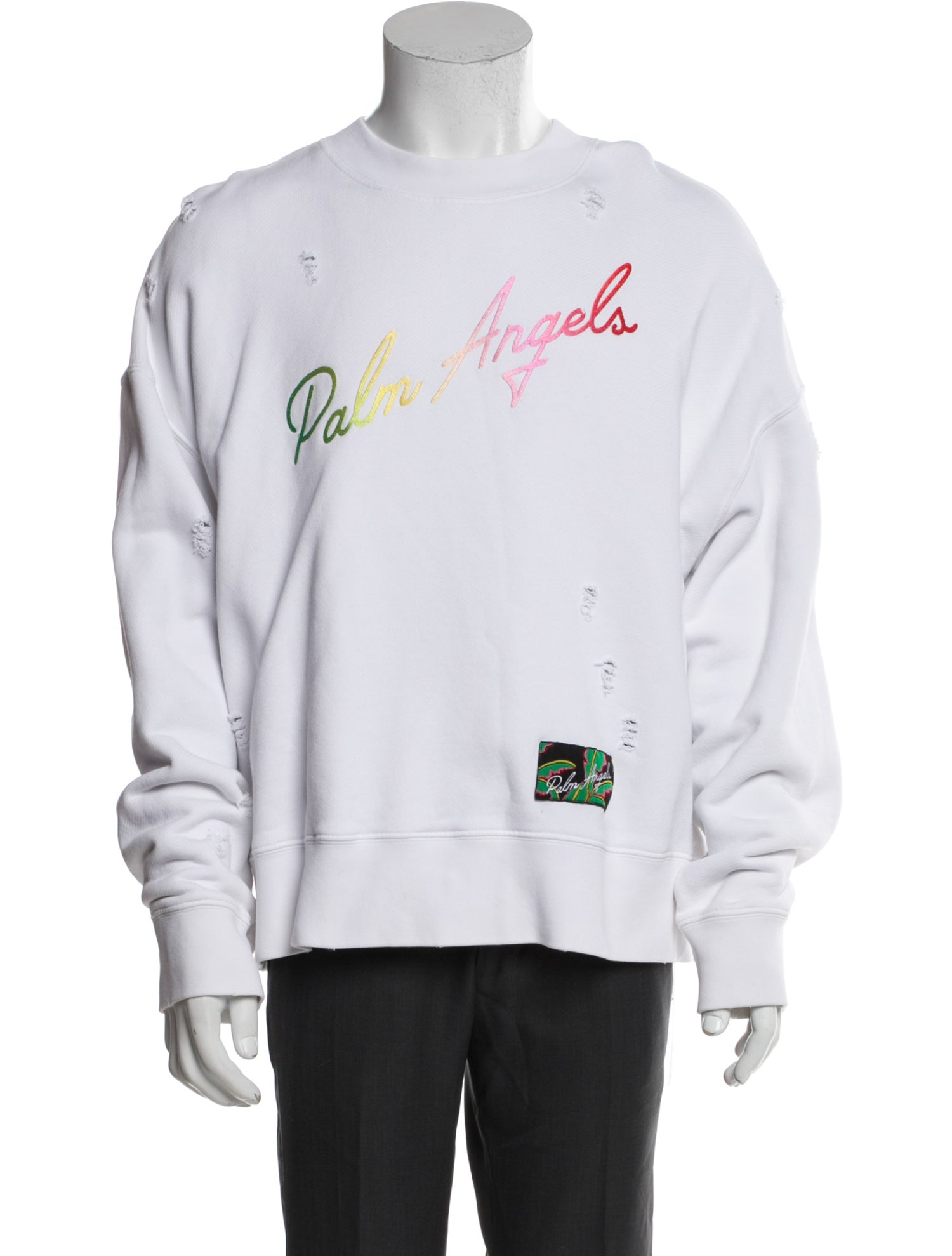 Palm Angels Graphic Print Crew Neck Sweatshirt