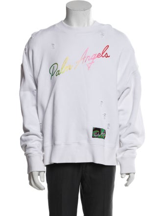 Palm Angels Graphic Print Crew Neck Sweatshirt