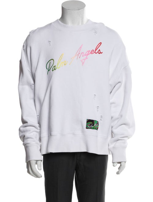 Palm Angels Graphic Print Crew Neck Sweatshirt