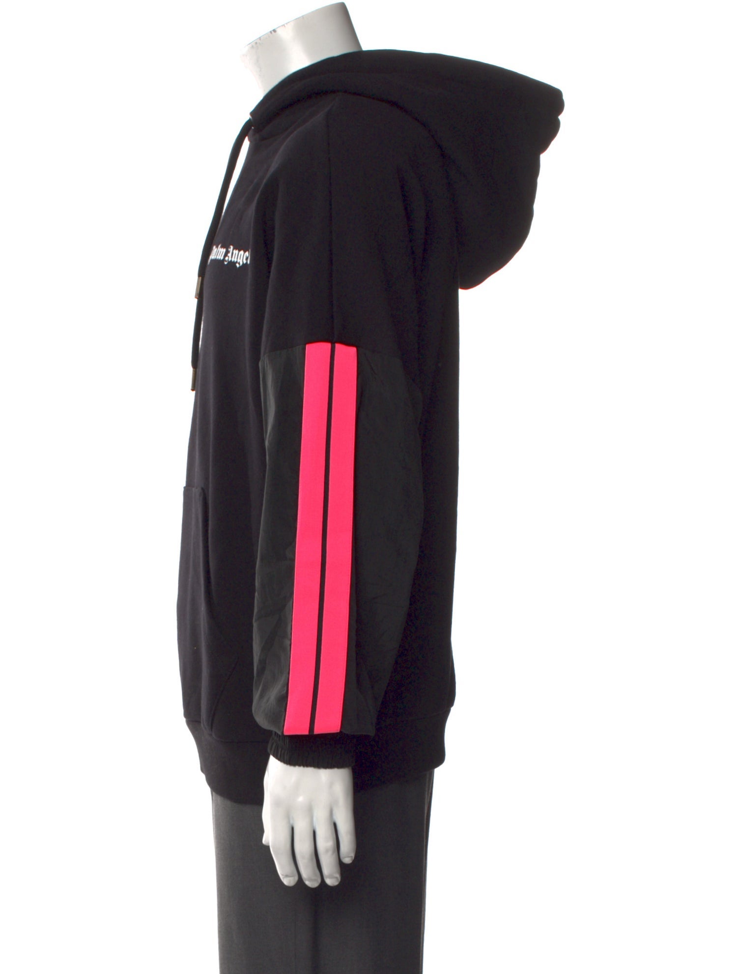 Palm Angels Striped Crew Neck Hoodie