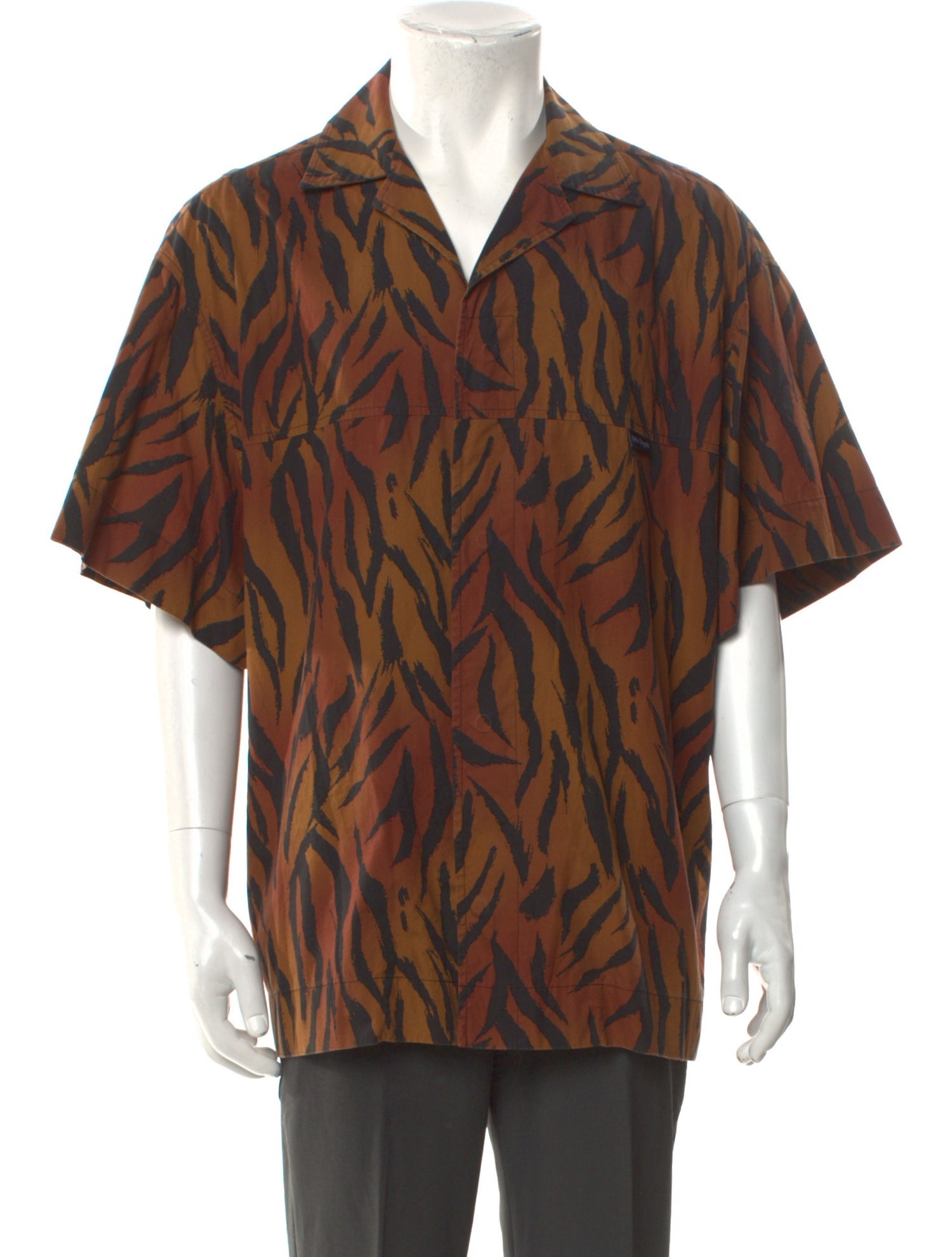 Palm Angels Animal Print Short Sleeve Shirt