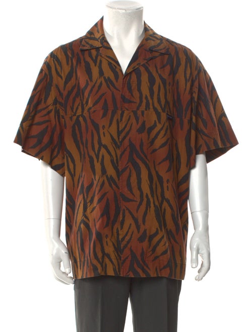 Palm Angels Animal Print Short Sleeve Shirt