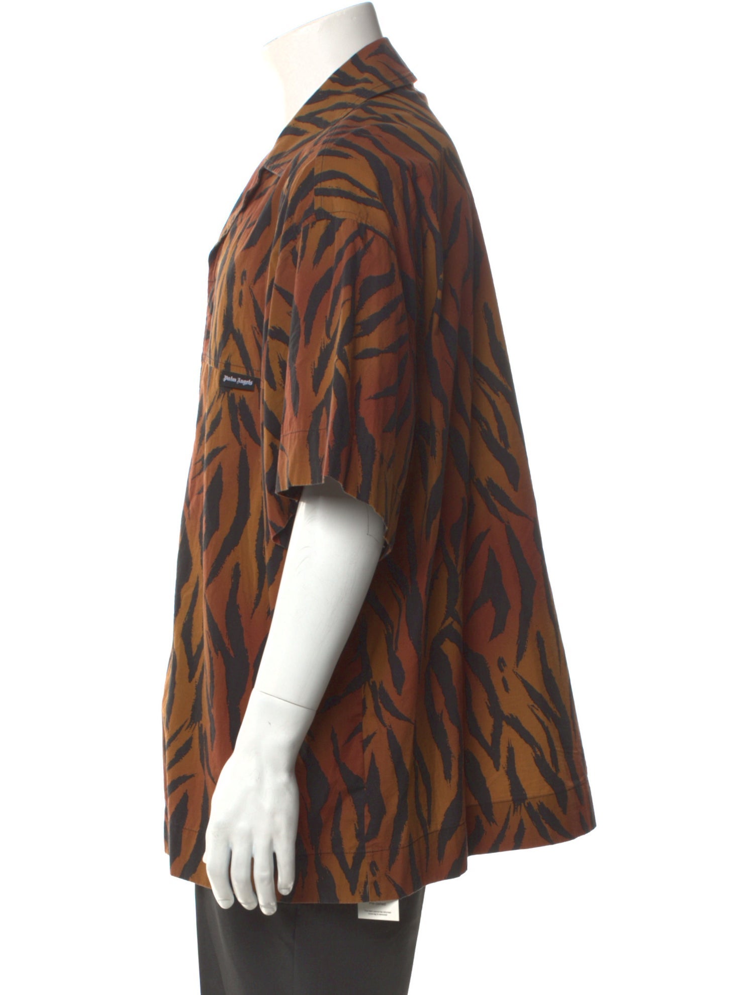 Palm Angels Animal Print Short Sleeve Shirt