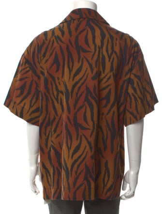 Palm Angels Animal Print Short Sleeve Shirt