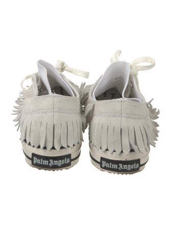 Palm Angels Suede Fringe Trim Accent Sneakers