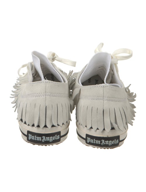 Palm Angels Suede Fringe Trim Accent Sneakers