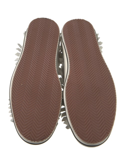 Palm Angels Suede Fringe Trim Accent Sneakers