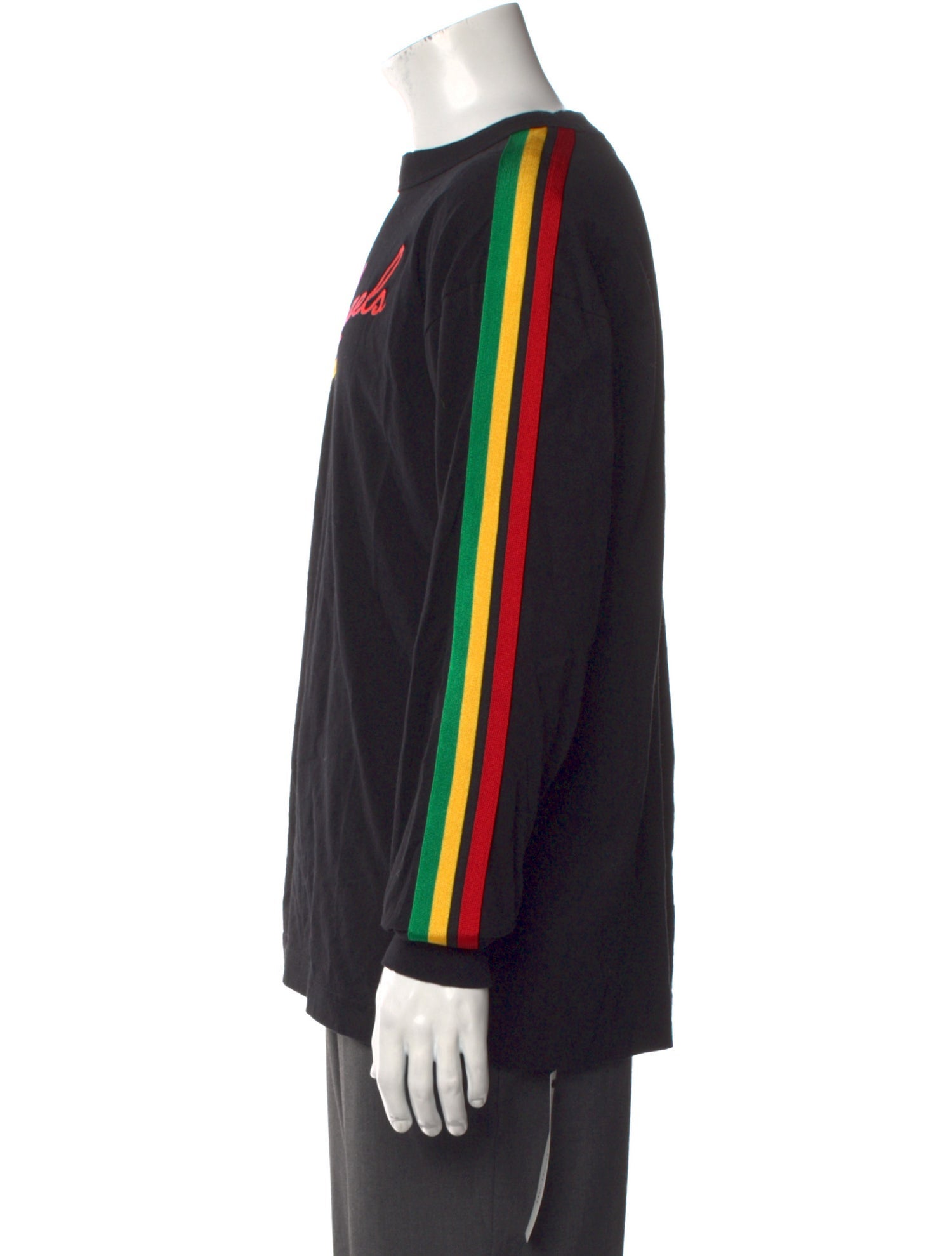 Palm Angels Graphic Print Crew Neck Henley