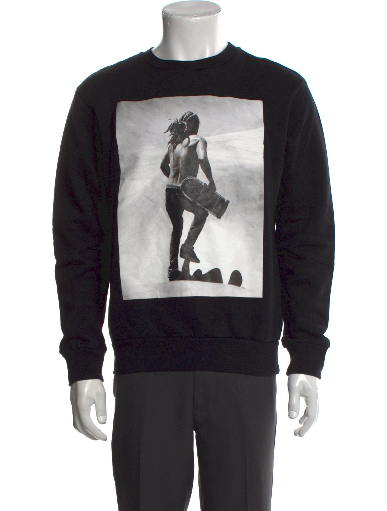 Palm Angels Graphic Print Crew Neck Sweatshirt