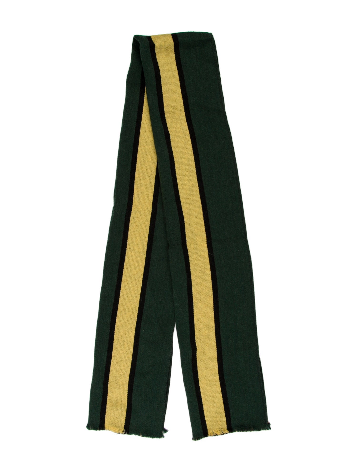 Palm Angels Virgin Wool Striped Scarf