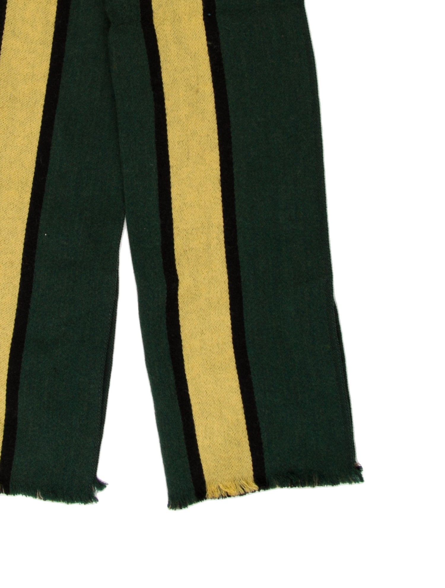 Palm Angels Virgin Wool Striped Scarf