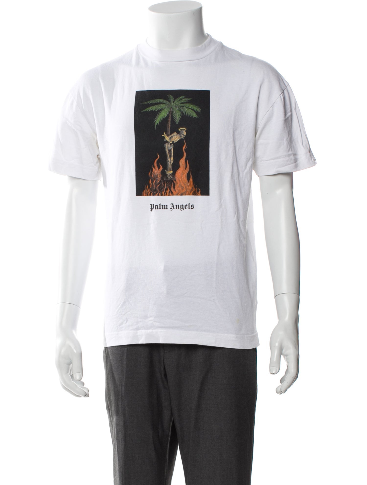 Palm Angels Graphic Print Crew Neck T-Shirt