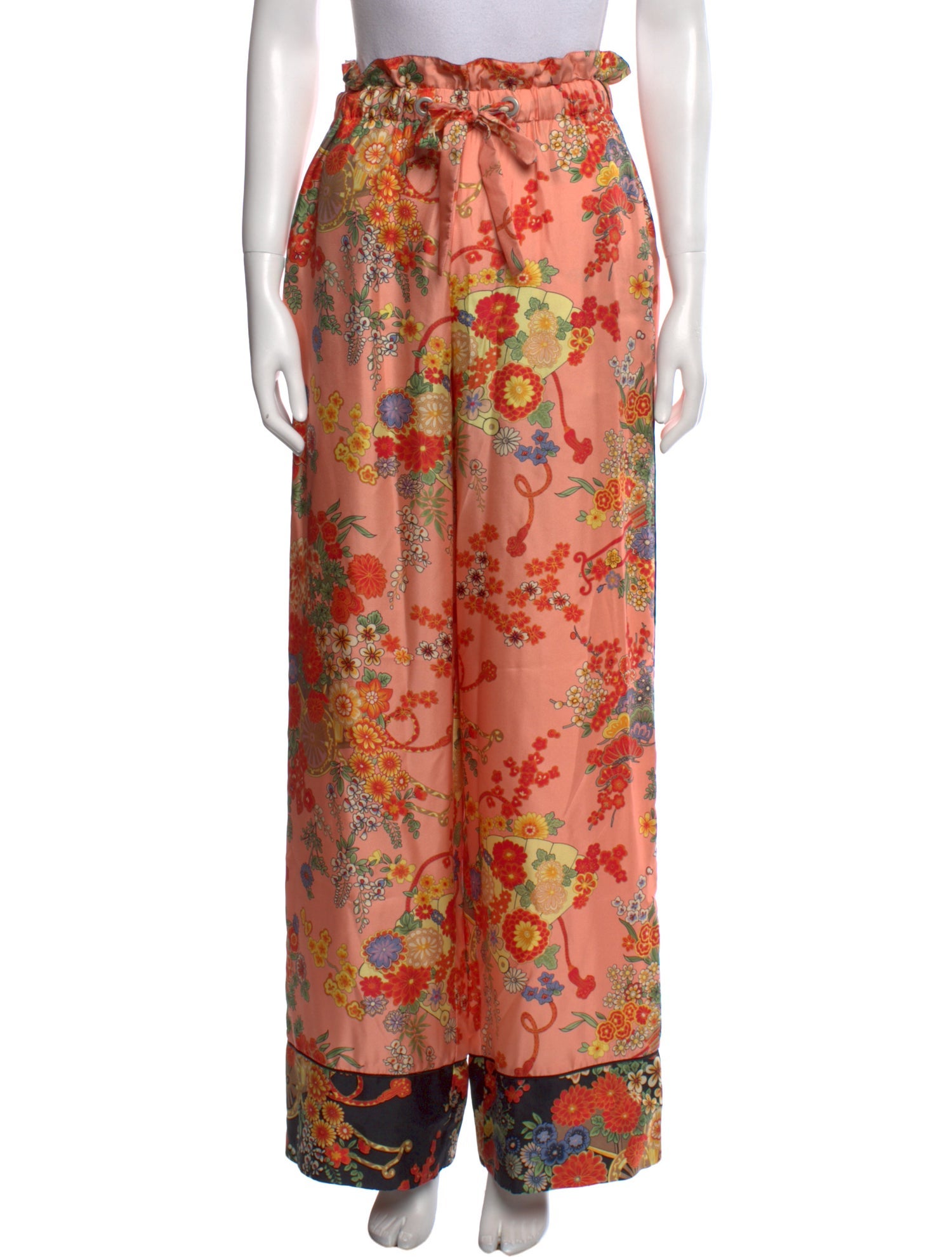 Palm Angels Silk Wide Leg Pants