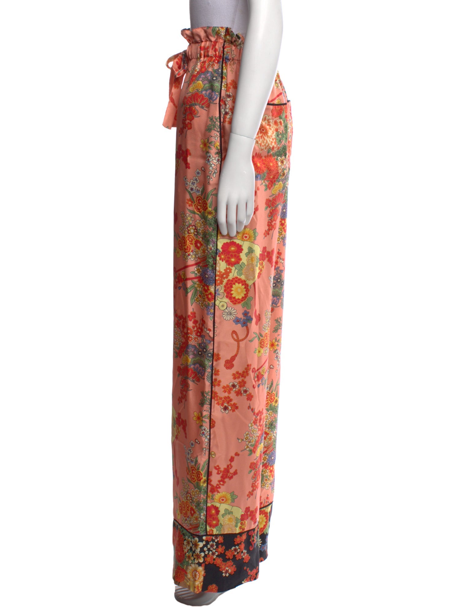 Palm Angels Silk Wide Leg Pants