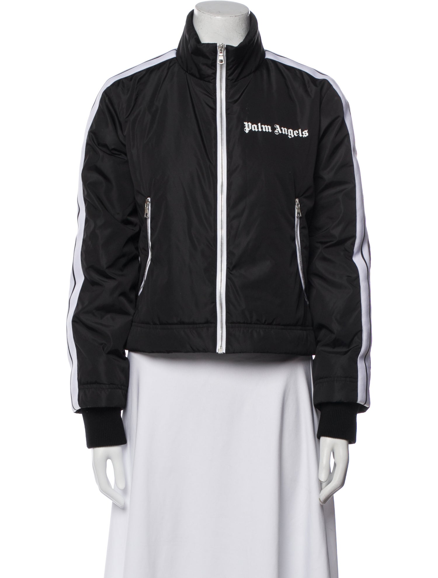 Palm Angels Striped Bomber Jacket