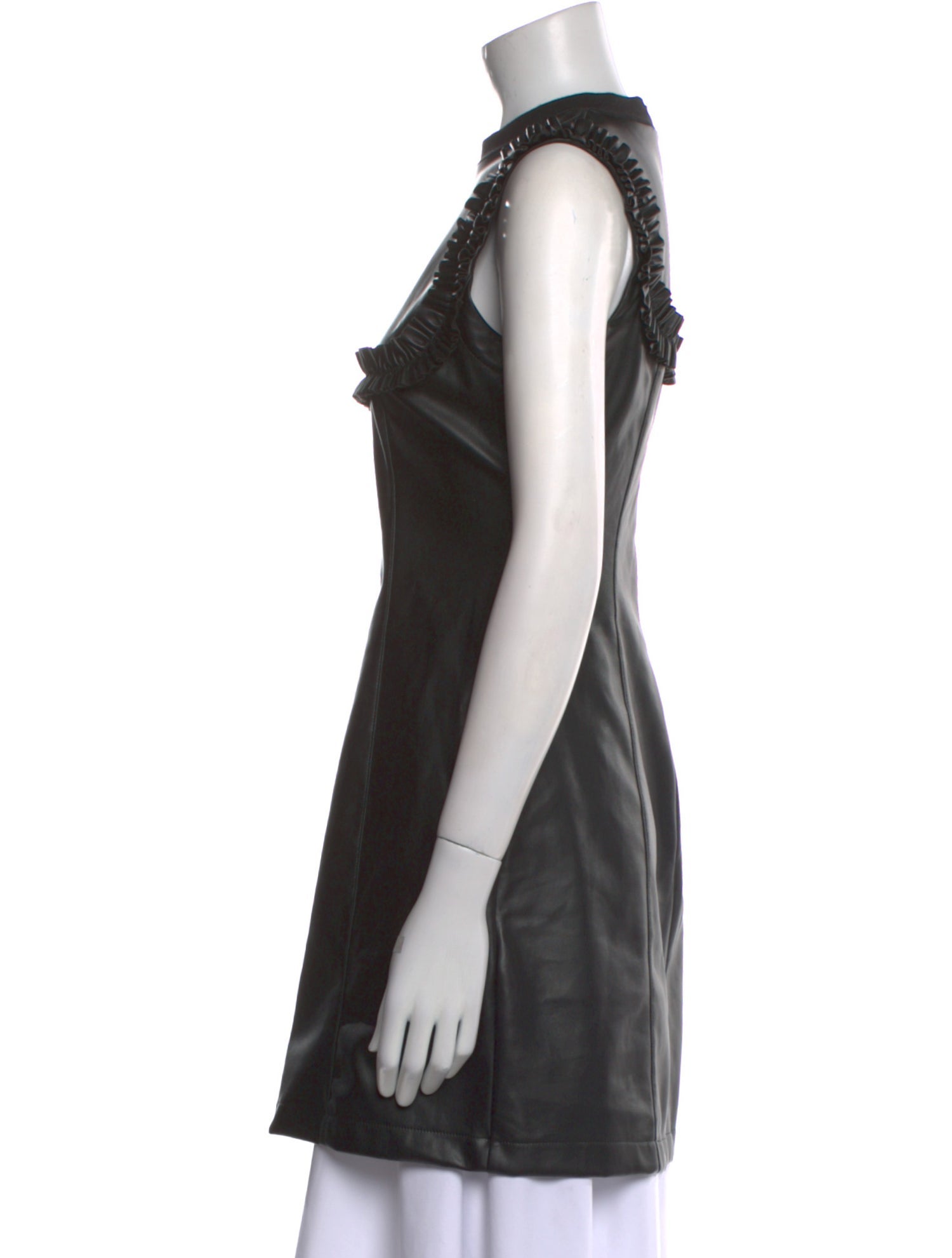 Palm Angels Faux Leather Mini Dress