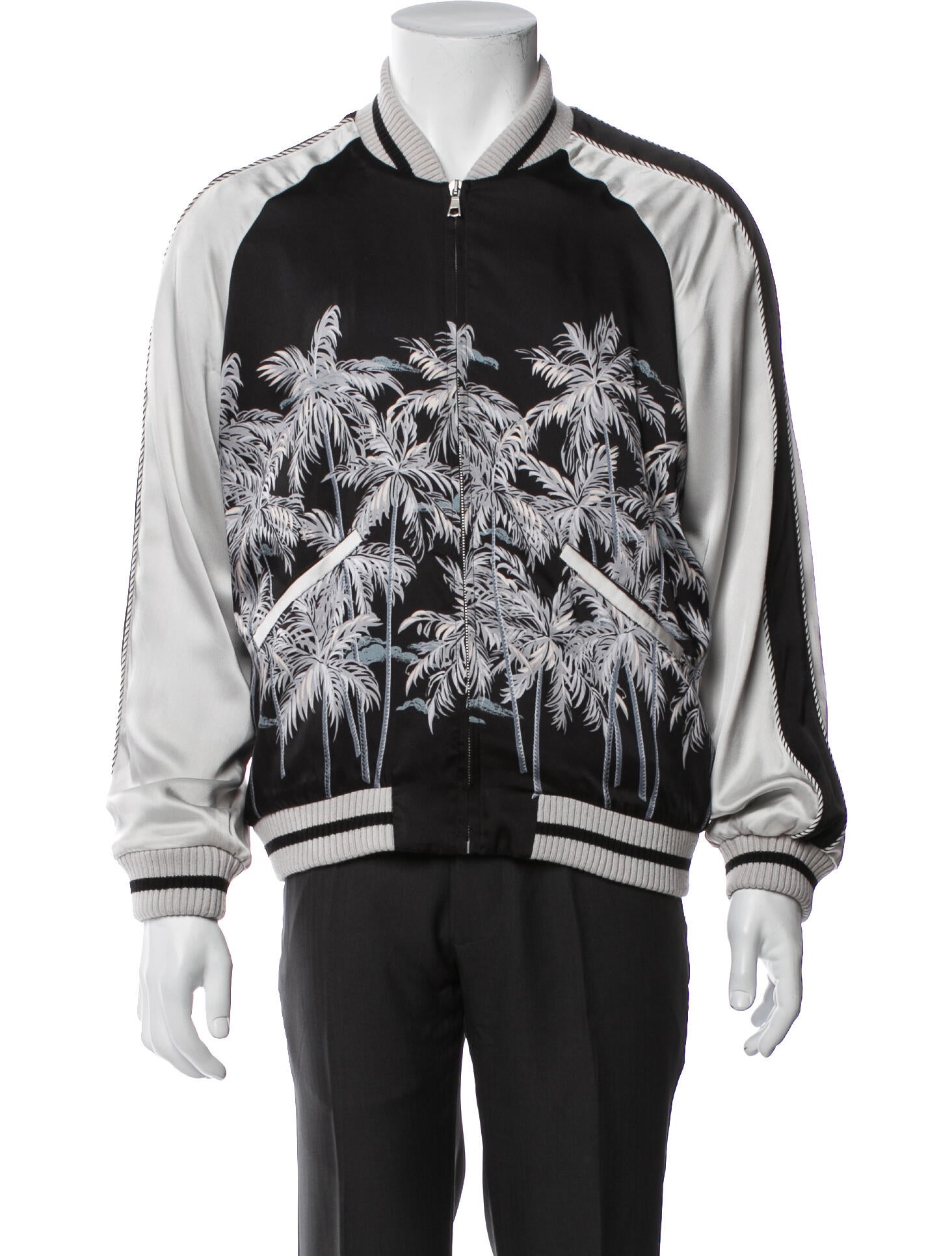 Palm Angels Graphic Print Bomber Jacket