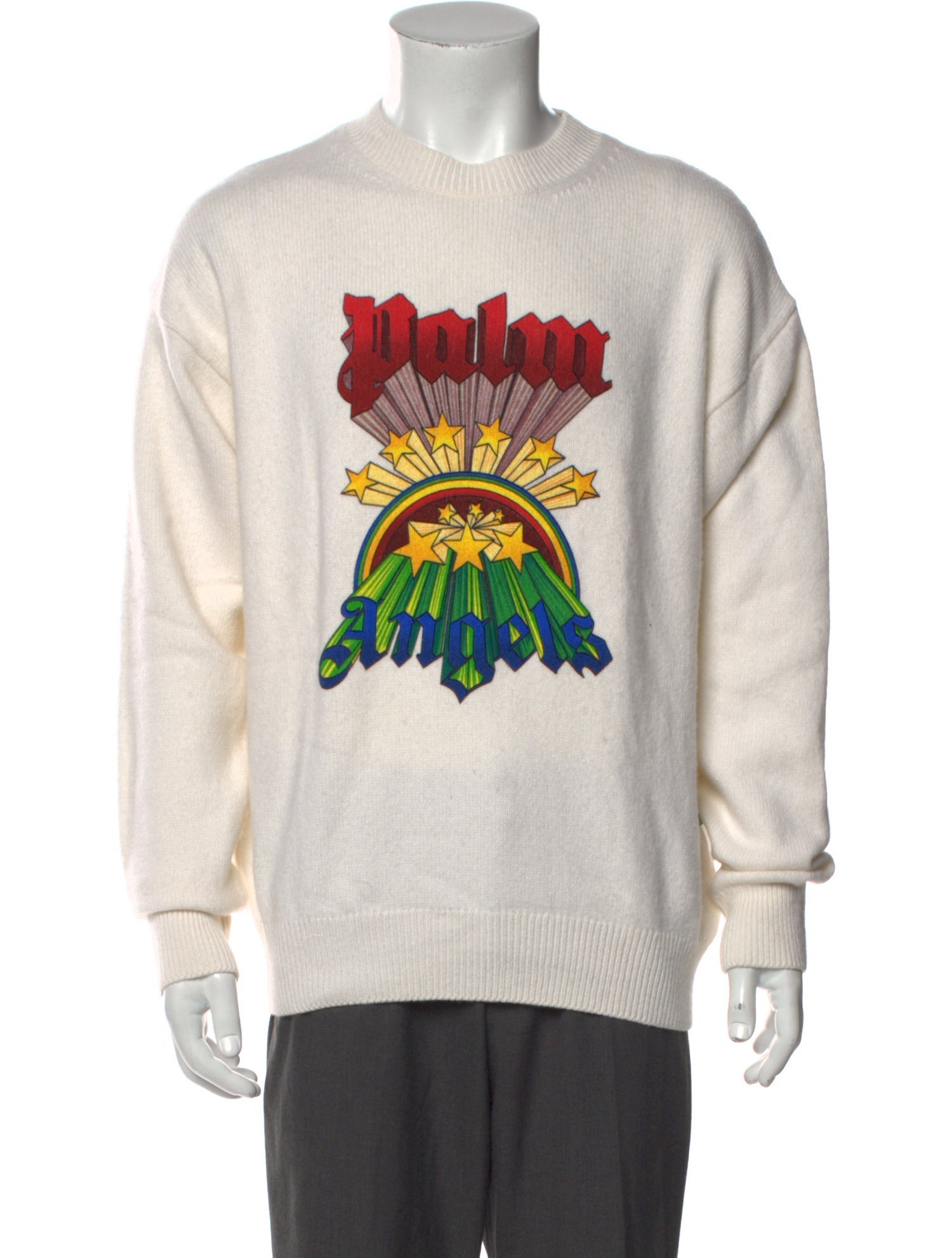 Palm Angels Graphic Print Crew Neck Pullover