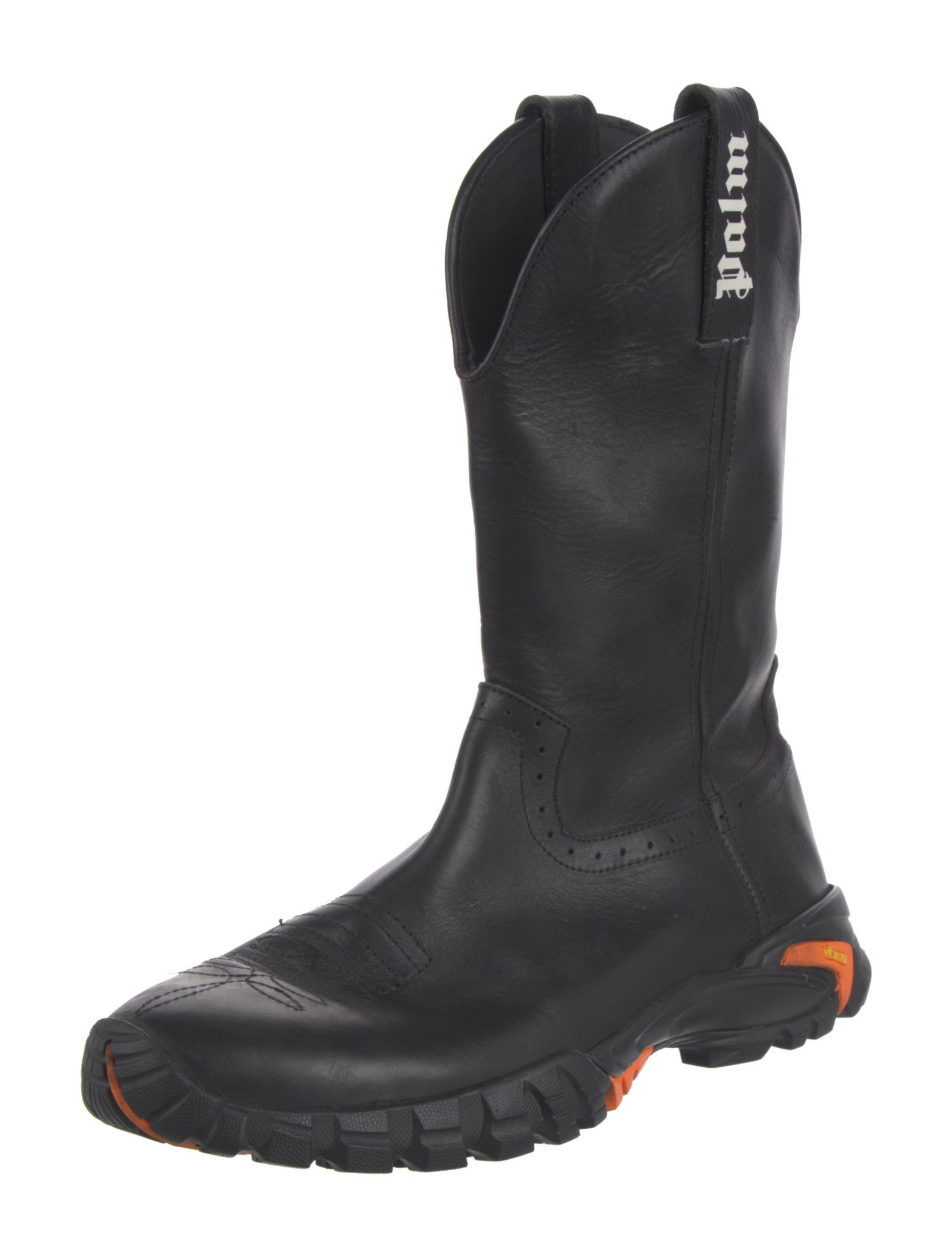 Palm Angels Leather Western Boots