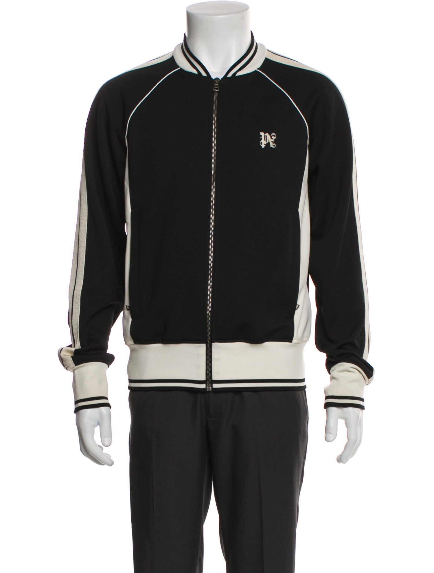 Palm Angels Striped Bomber Jacket