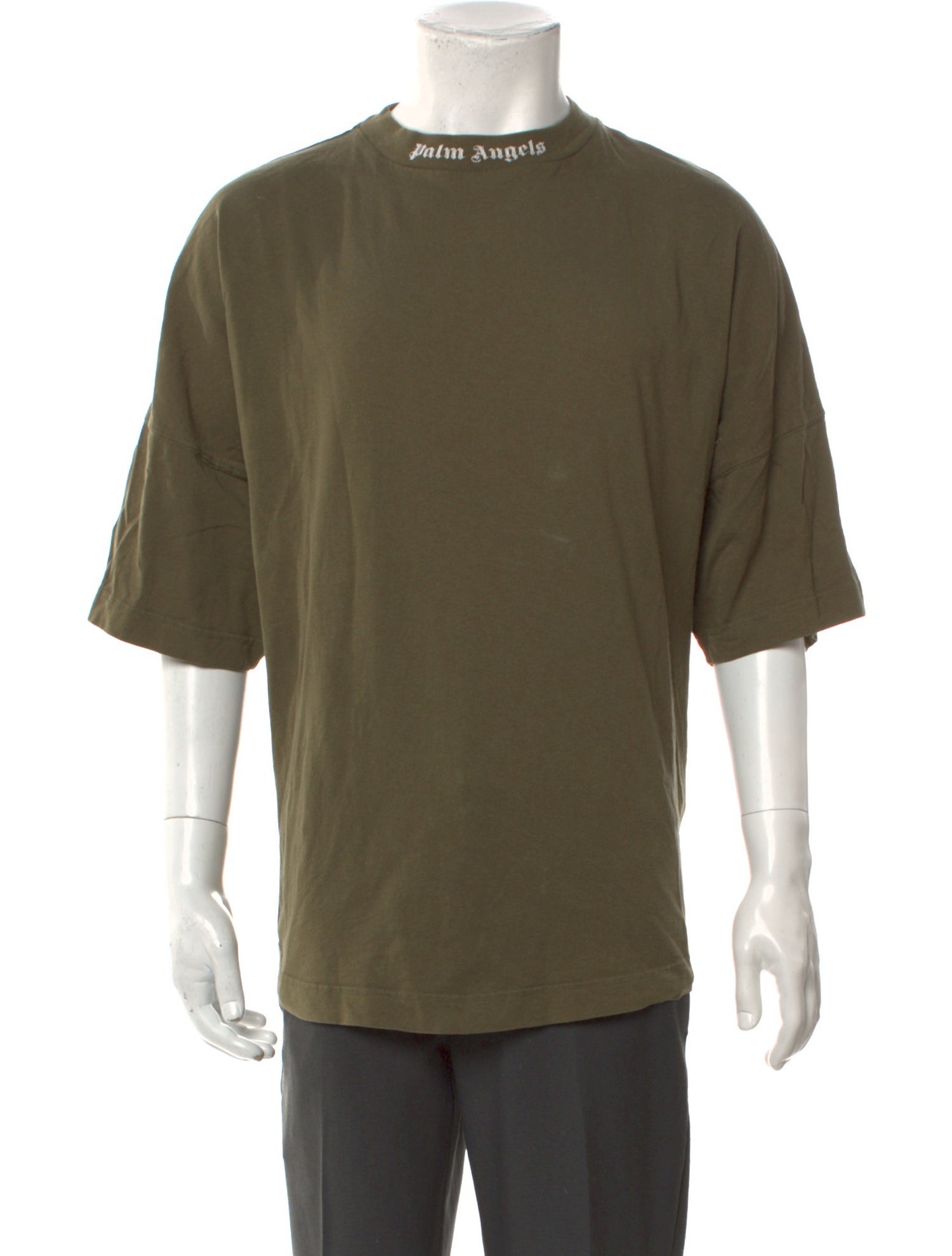 Palm Angels Graphic Print Mock Neck T-Shirt