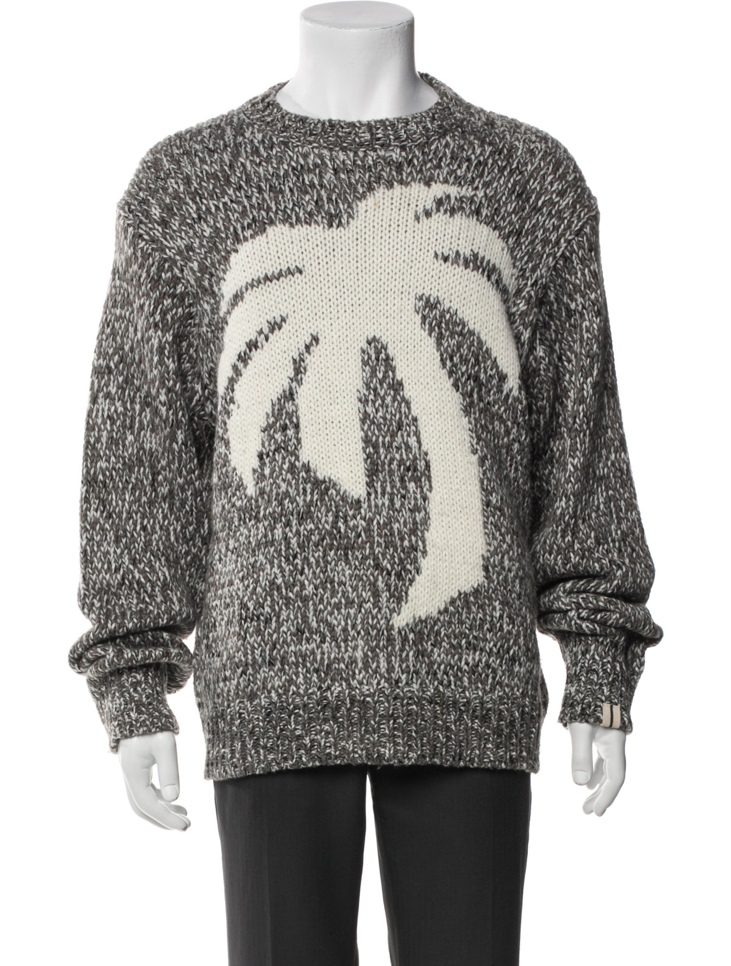 Palm Angels Printed Crew Neck Pullover