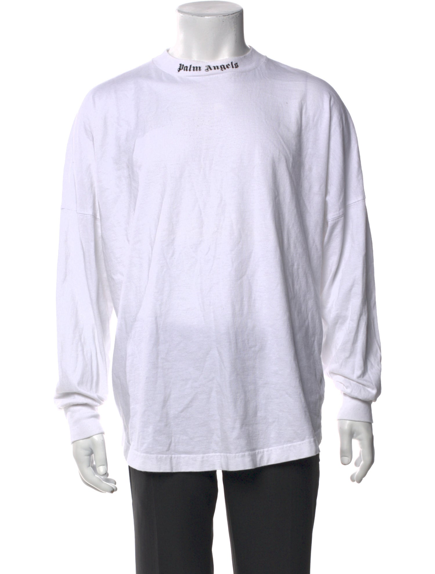 Palm Angels Graphic Print Mock Neck T-Shirt