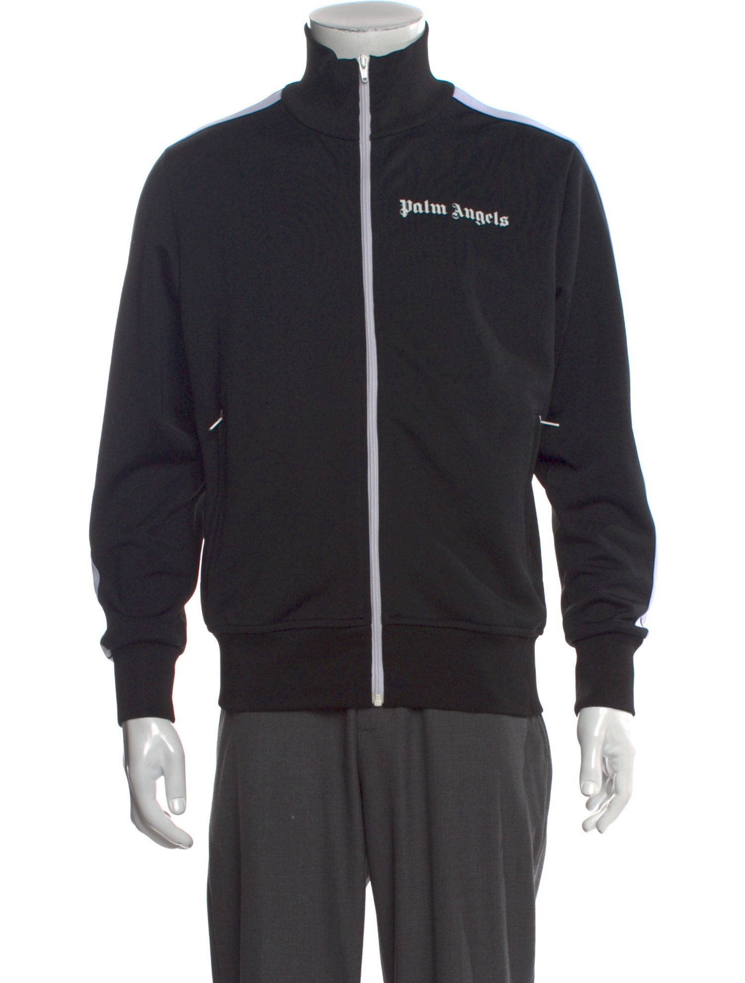 Palm Angels Graphic Print Mock Neck Sweatshirt