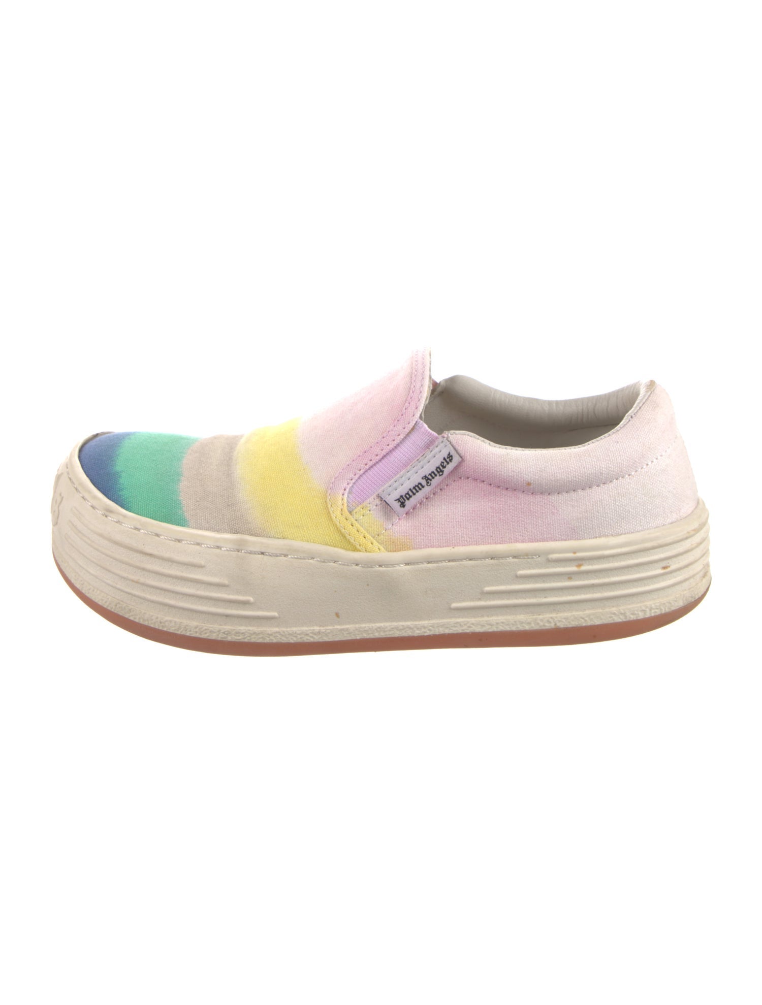 Palm Angels Canvas Colorblock Pattern Sneakers
