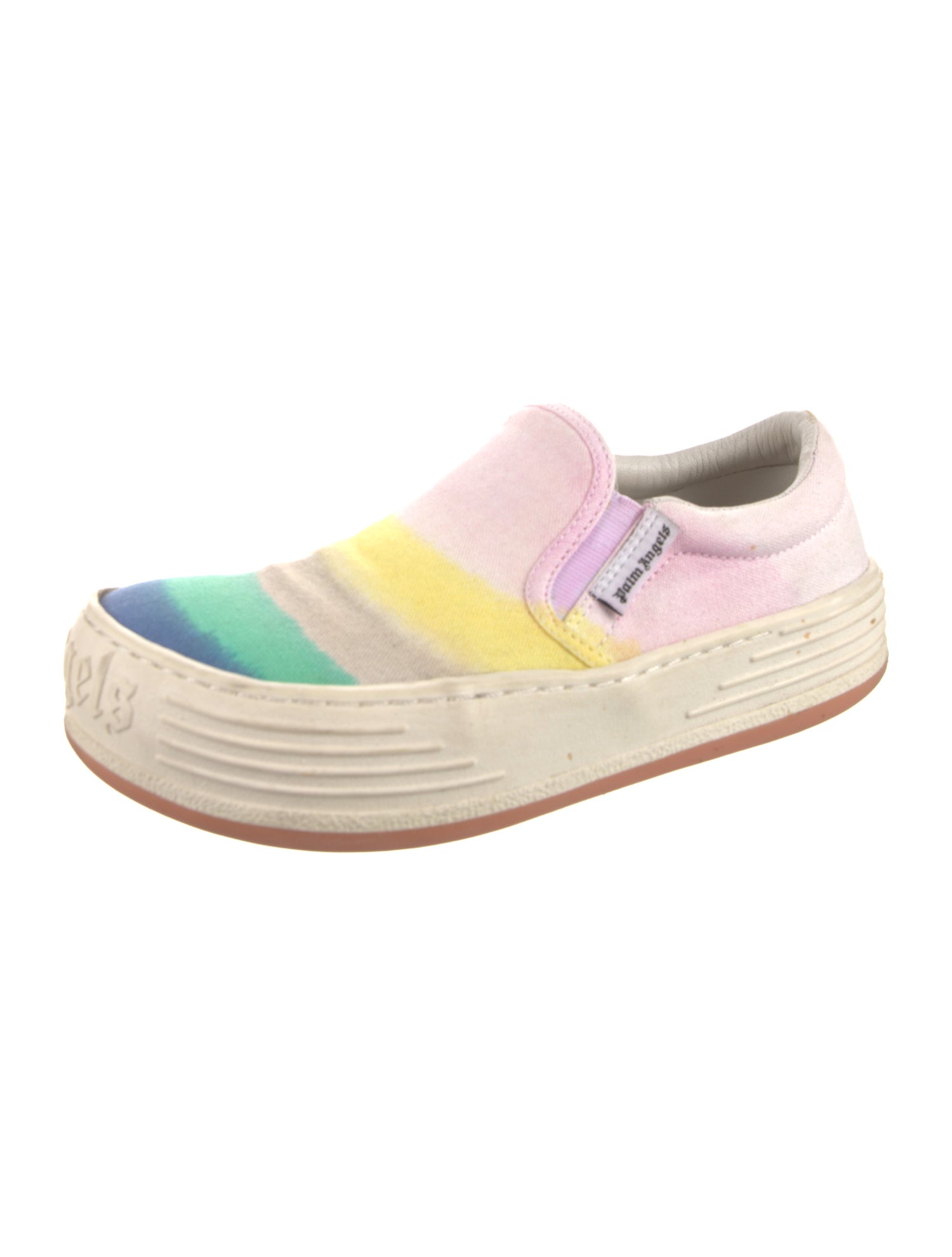 Palm Angels Canvas Colorblock Pattern Sneakers