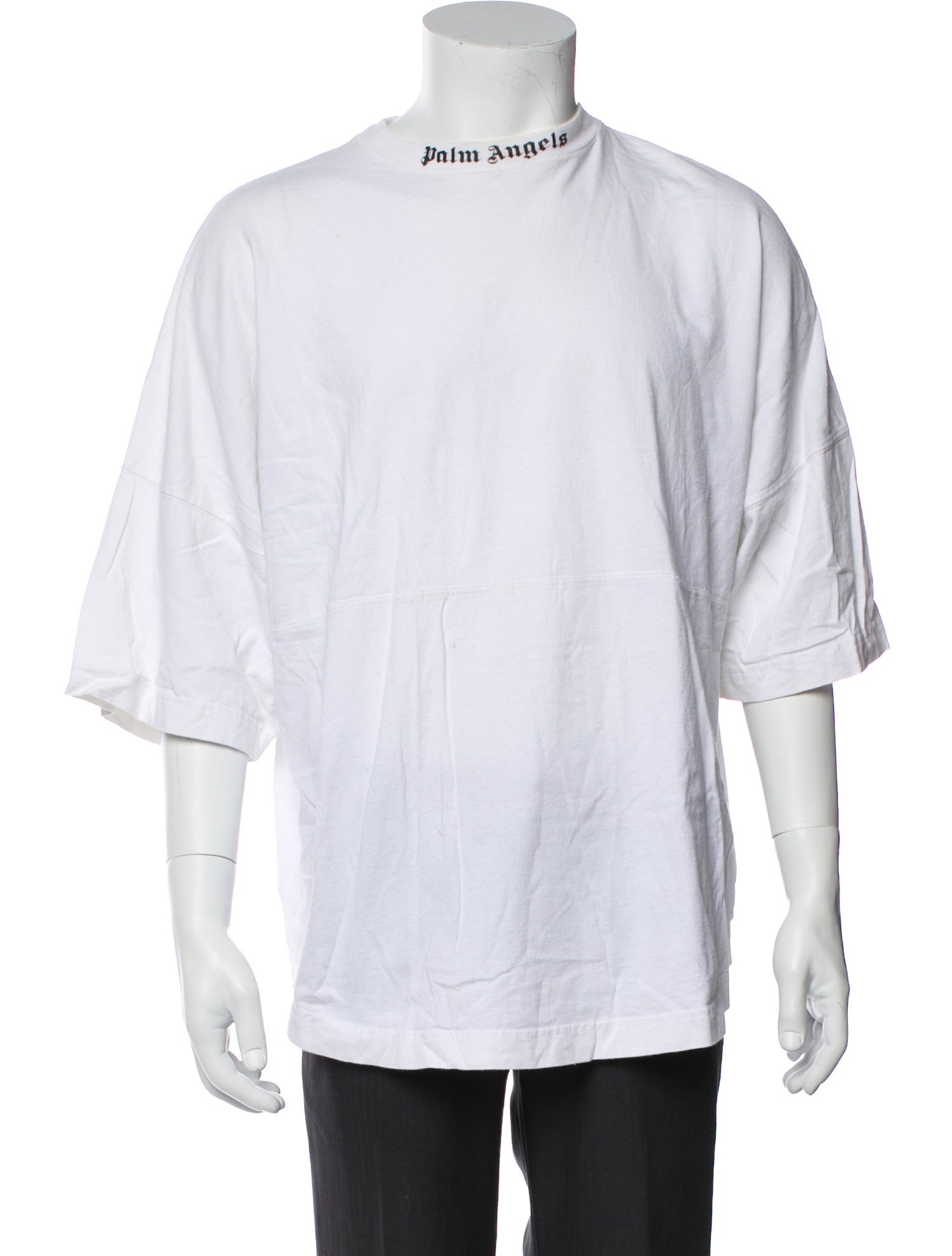 Palm Angels Graphic Print Mock Neck T-Shirt