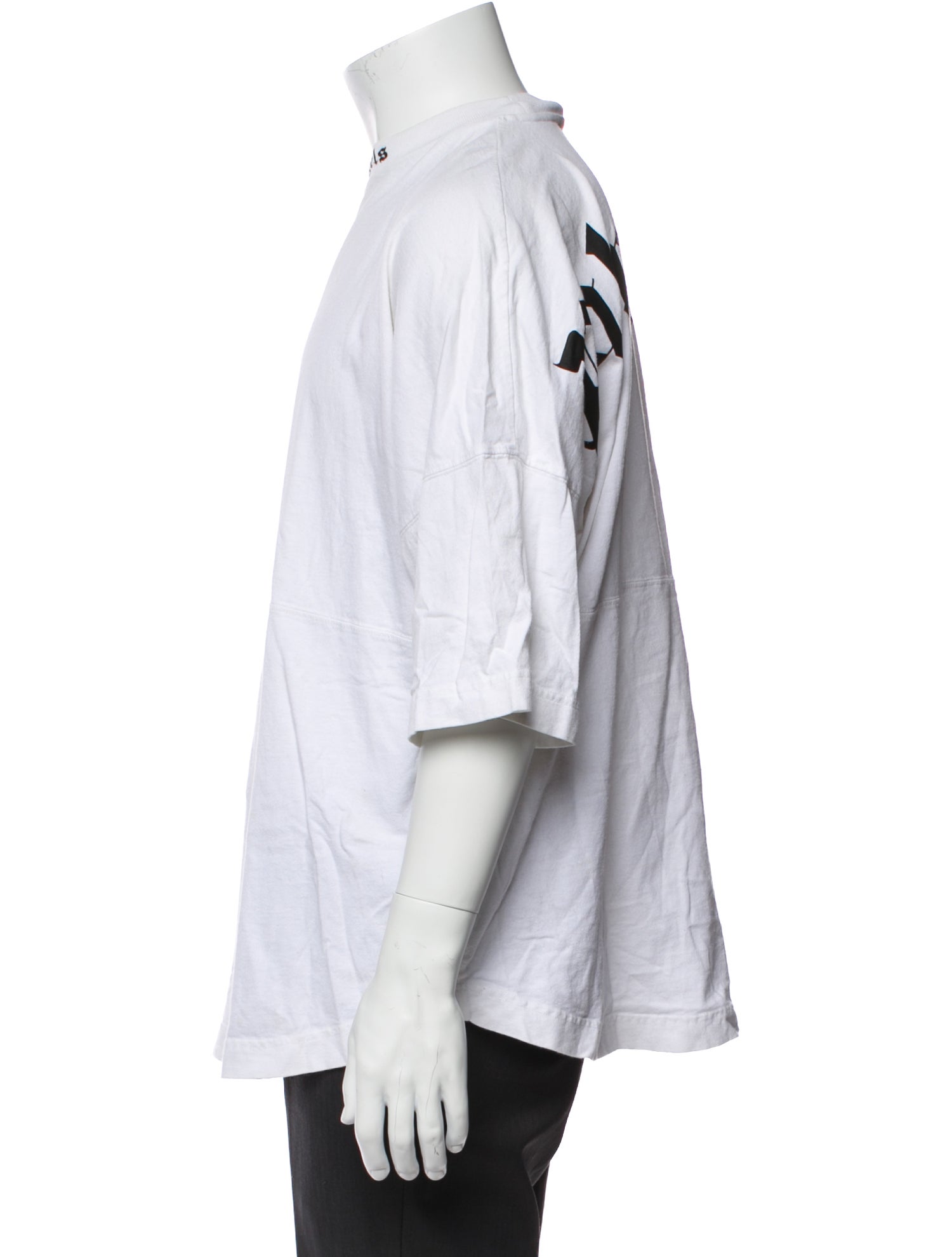 Palm Angels Graphic Print Mock Neck T-Shirt