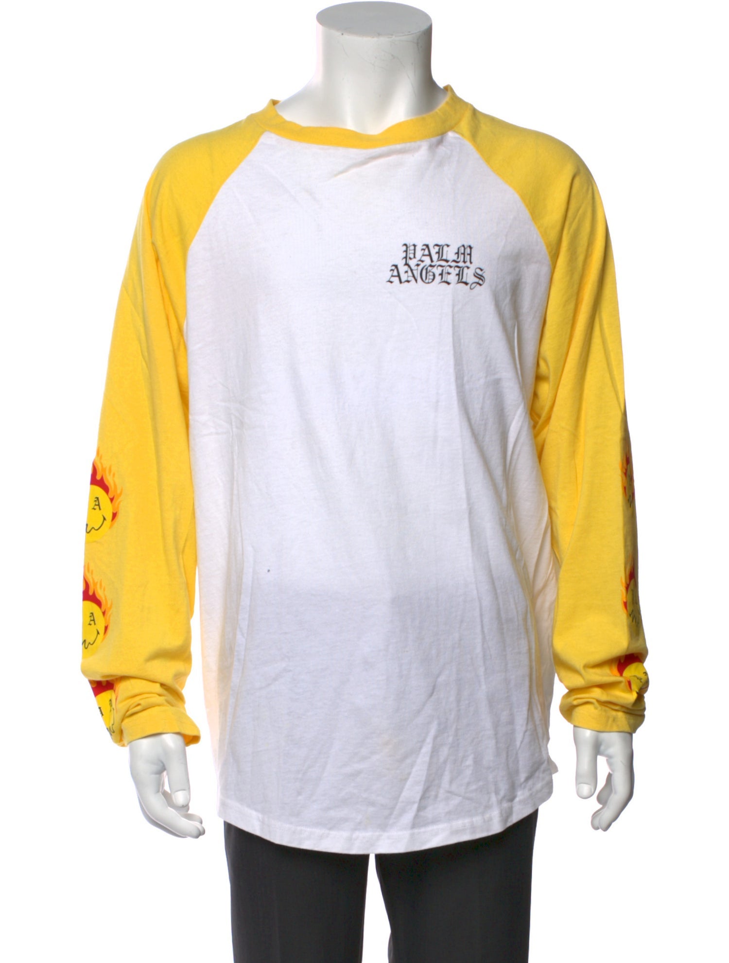 Palm Angels Graphic Print Crew Neck Henley