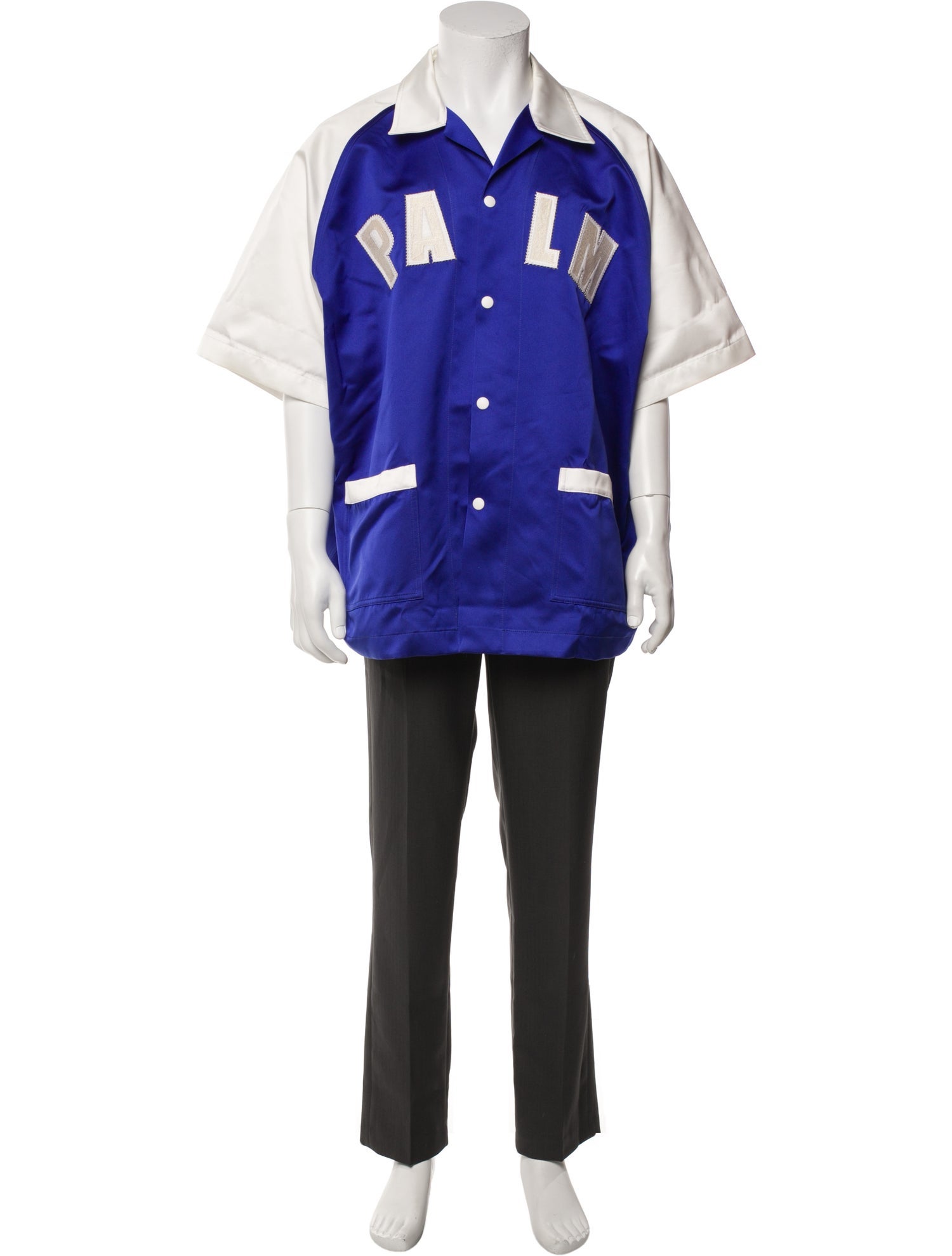 Palm Angels Colorblock Pattern Short Sleeve Shirt