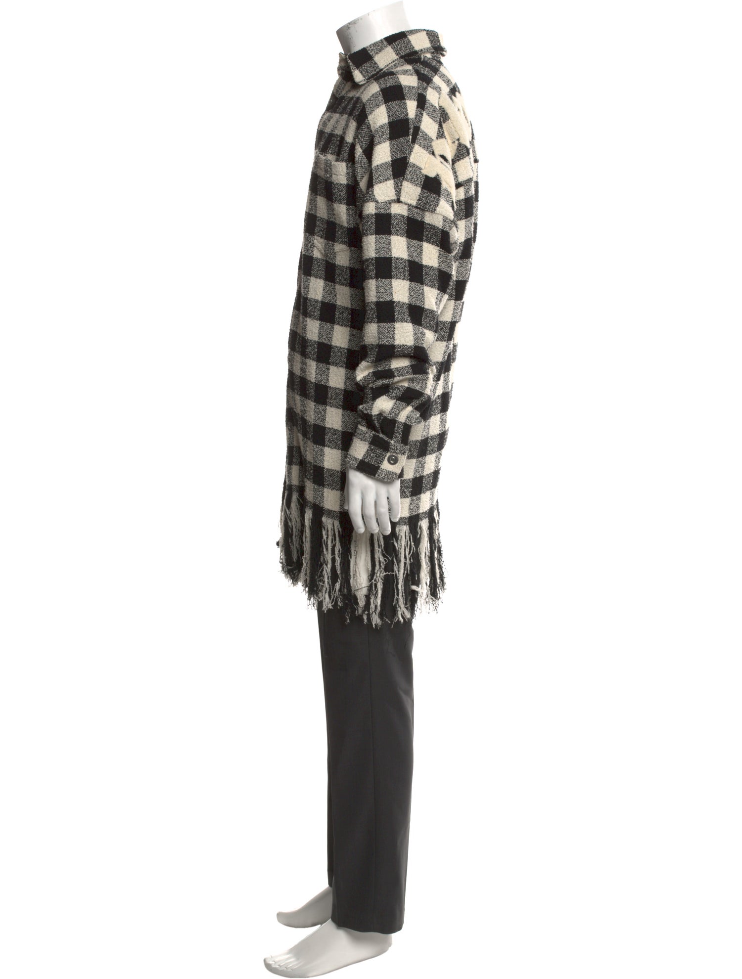 Palm Angels Plaid Print Long Sleeve Shirt