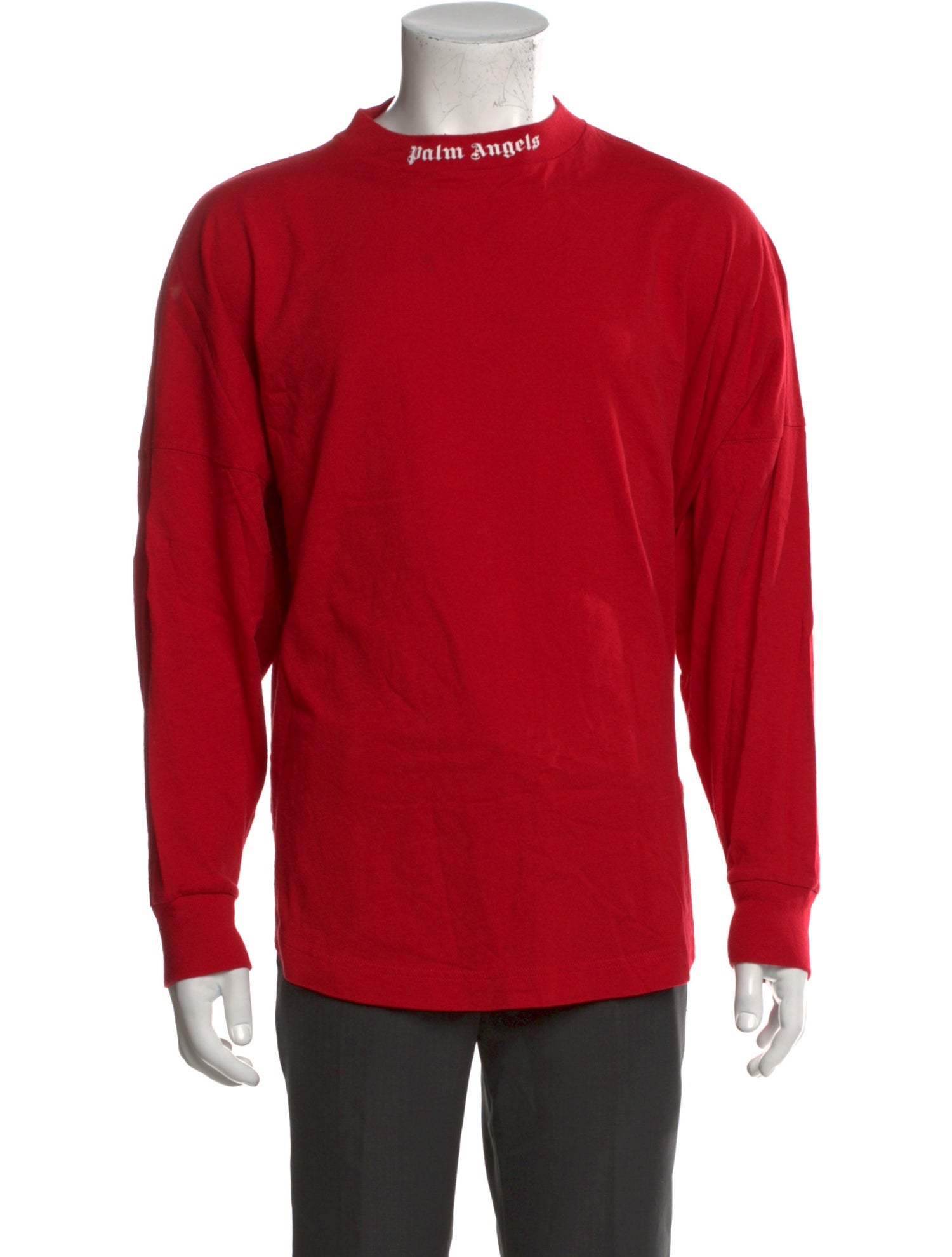 Palm Angels Graphic Print Mock Neck T-Shirt